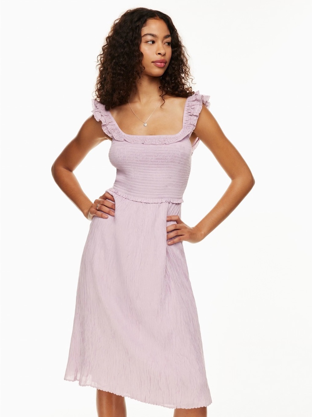Aritzia Wilfred Reminisce Dress- Cloudy Lilac- Size XXS
